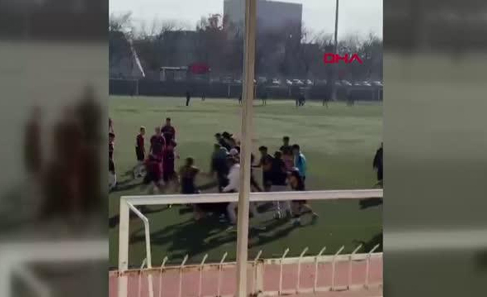 Ankara’da liseler arası futbol maçında tekme ve yumruklu kavga