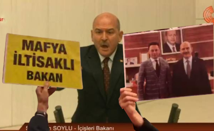 Süleyman Soylu'ya Meclis'te dövizli protesto