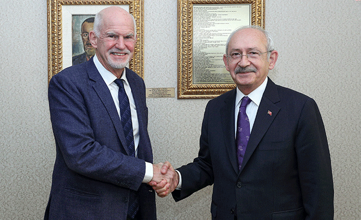 Kılıçdaroğlu, Sosyalist Enternasyonal başkanı Papandreu ile görüştü