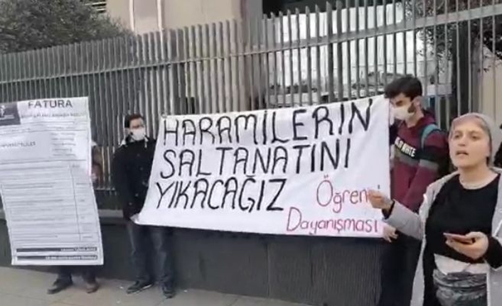 Öğrencilerden Cengiz Holding önünde eylem: Tahtlarınızı yıkacağız