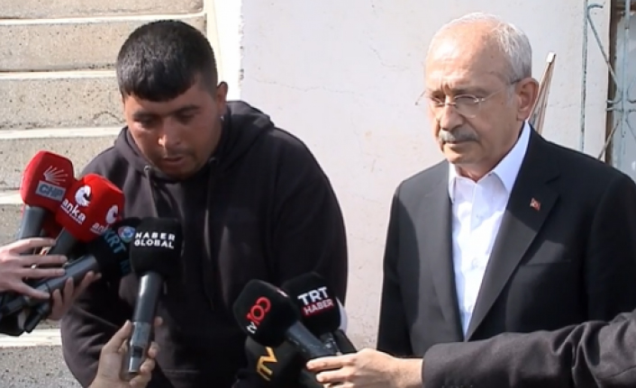 CHP lideri Kılıçdaroğlu'ndan elektriği kesilen aileye ziyaret