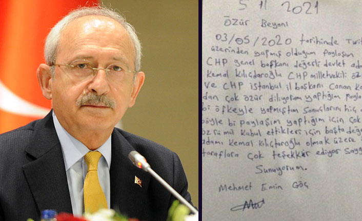 Kılıçdaroğlu'na önce mermi dolu kavanozla tehdit sonra özür mektubu
