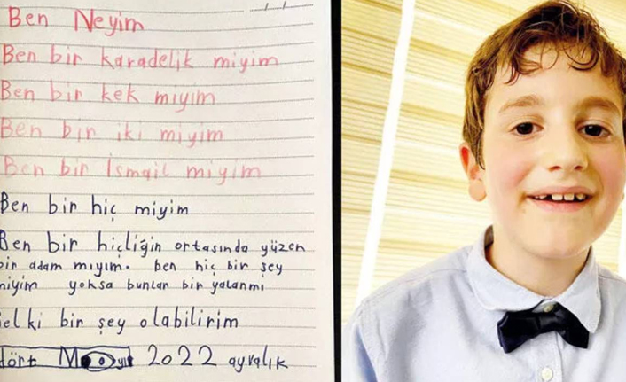 Şiiri sosyal medyada gündem olmuş ve bestelenmişti! 7 yaşındaki İsmail nasıl yazdığını anlattı